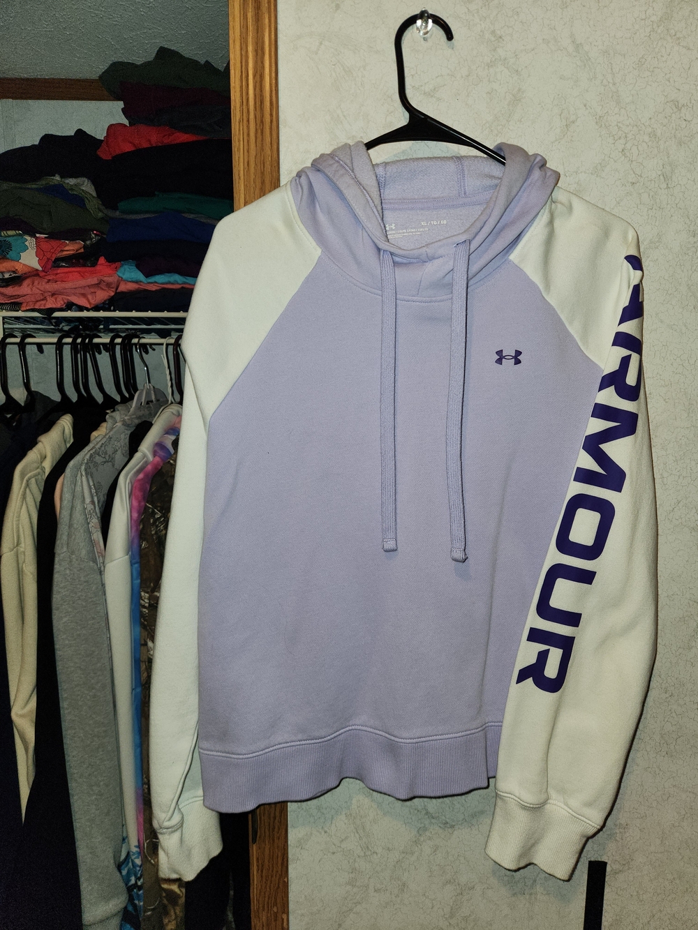 Under Armour Lavender and White Women's Pullover Hoodie